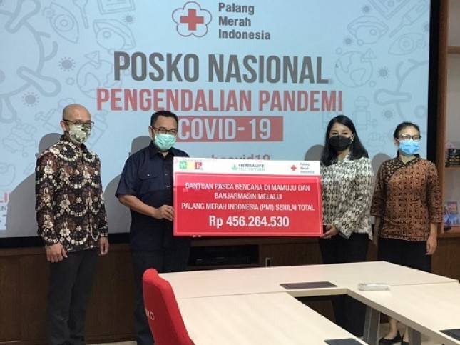 Melalui  Palang Merah Indonesia, Herbalife Salurkan Bantuan untuk  Pemulihan Pasca Bencana