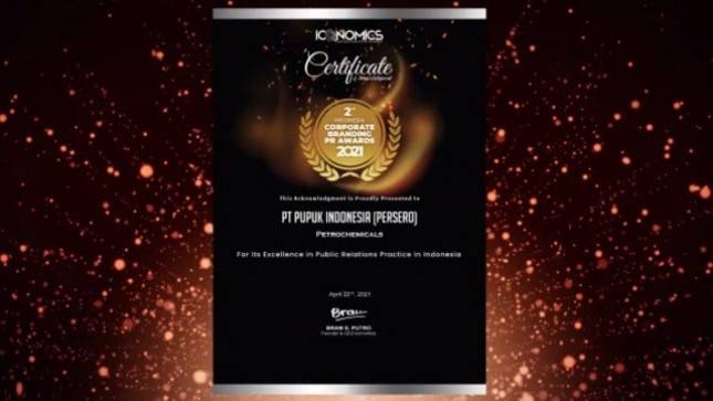 Pupuk Indonesia Raih 2021 Corporate Branding PR Awards