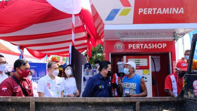 Menteri BUMN Kaget dan Bikin Geleng Geleng dengar Keterangan Kepala Desa Ini Soal  Capaian Pertashop 2000 Liter Per Hari dengan  Keuntungan Rp 25 Juta