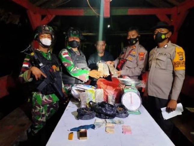 Penyelundupan Narkoba di  Perbatasan RI-PNG Digagalkan Prajurit TNI  
