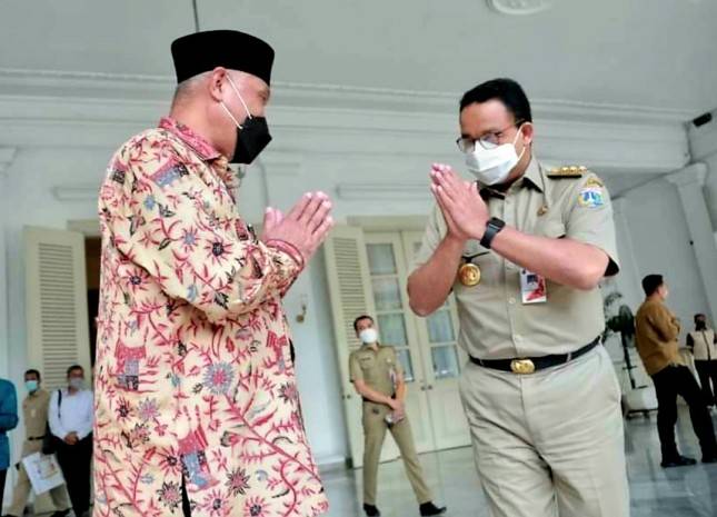 Gubernur Sumbar Kunjungi Gubernur Jakarta, Warganet Heboh:&nbsp;Semoga Kedepan Pak Anies jadi Presiden, Pak Mahyeldi jadi Menterinya...
