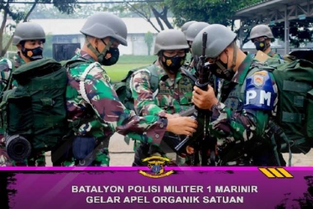 Yonpom 1 Marinir Cilandak Laksanakan Apel Organik Satuan