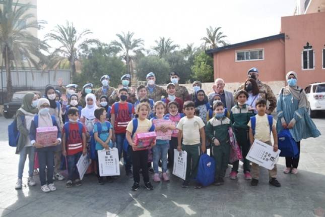 Prajurit Satgas Military Community Outreach Unit Berkunjung ke Panti Asuhan di Lebanon