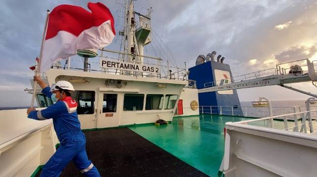 Dahsyat! VLGC Pertamina Gas II Kibarkan Merah Putih Saat Loading Perdana LPG di Amerika Serikat