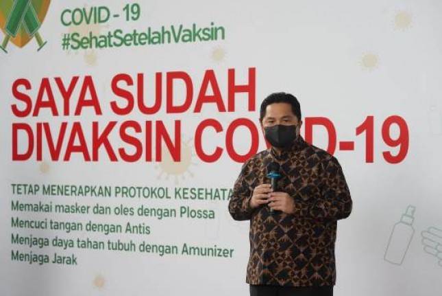 Gerakan Antar Rakyat Gelar Sentra Vaksinasi Mendapat Apresiasi dari Menteri BUMN Erick