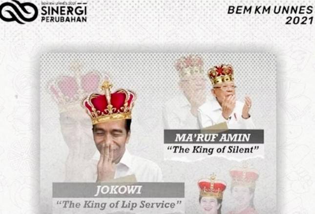 Usai Jokowi, Kini Giliran&nbsp;Ma'ruf Amin&nbsp;Dapat Gelar 'King of Silent' dan Puan Maharani 'Queen of Ghosting'  