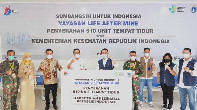 Yayasan Life After Mine Sumbangkan 510 Tempat Tidur di RSDC Kemayoran