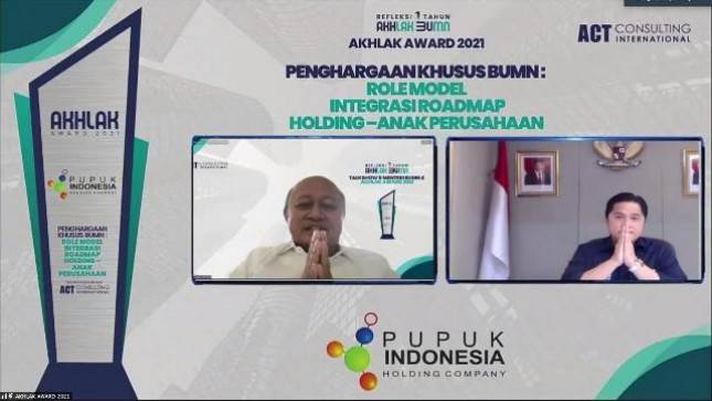 Pupuk Indonesia Jadi Role Model Integrasi Roadmap Terkait Terapkan Akhlak