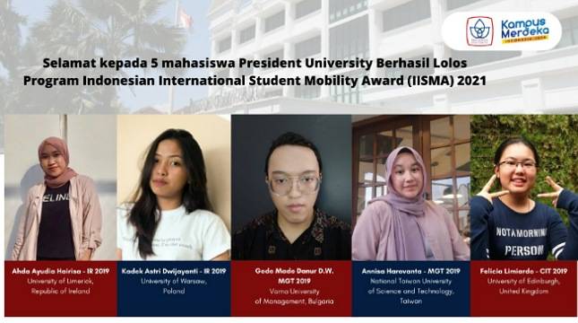 Luar Biasa! Lima Mahasiswa President University Raih Beasiswa dari Pemerintah Kuliah ke Luar Negeri