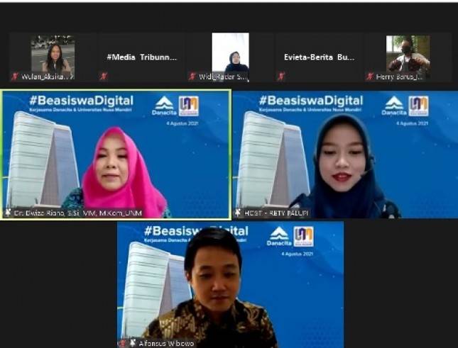 Raih Beasiswa Digital Senilai Rp 3,6 Miliar  untuk 300 Calon Mahasiswa Terpilih dari Danacita dan Universitas Nusa Mandiri