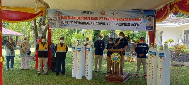 PT Pupuk Indonesia Bantu Oksigen untuk Penanganan Covid 19 di Aceh