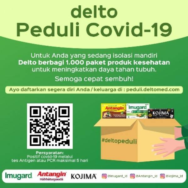 PT Deltomed Laboratories  Bagikan Paket Produk Kesehatan untuk Dukung Imunitas Penderita COVID-19 yang sedang Isoman