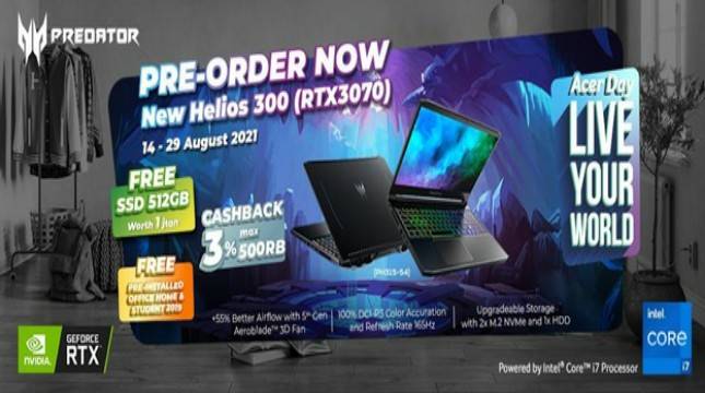 Predator Helios 300 Siap Maksimalkan Segala Aktivitas Gamer dan Kreator Konten