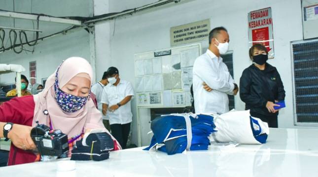 Sidak Prokes, Menperin Agus Pastikan Pan Brothers Terapkan Protokol Kesehatan Ketat