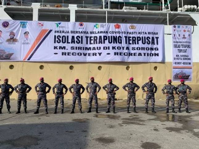 Korps Marinir TNI AL Siapkan Program Isolasi Mandiri Terapung di Sorong