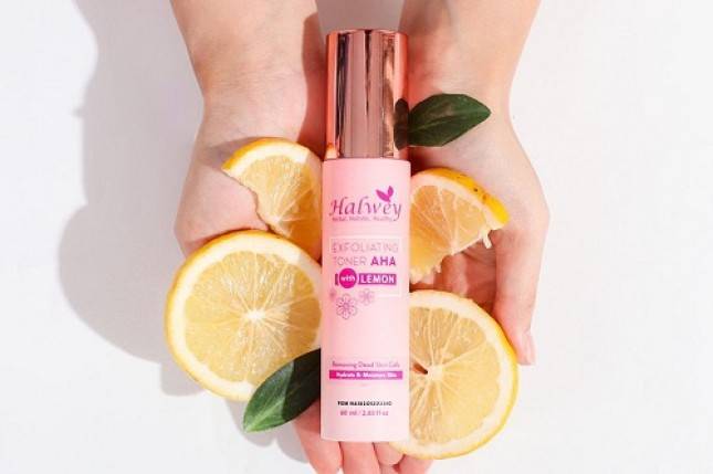 Halwey, Muslimah Skin Care Luncurkan  Produk Baru Exfoliating Toner AHA with Lemon Toner Eksfoliasi Tanpa Iritasi