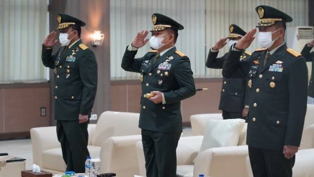 Pangkostrad Letjen TNI Dudung Abdurachman Ikuti Upacara Peringatan Hari Kesaktian Pancasila Secara Virtual