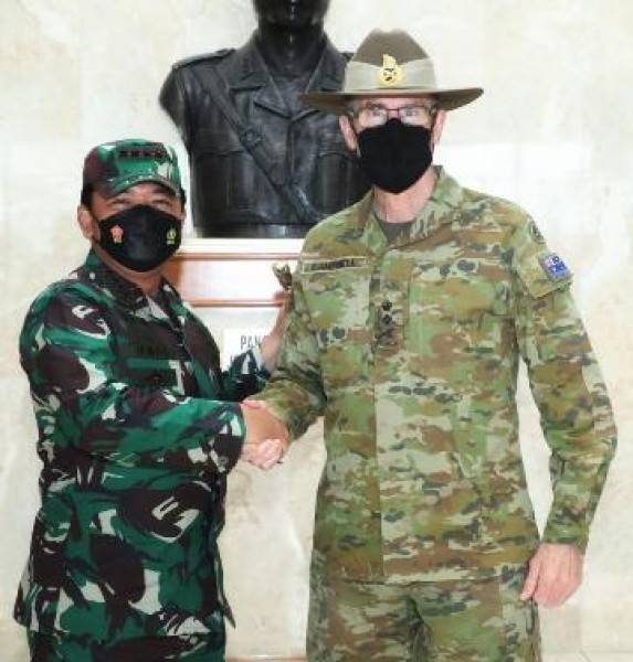 Panglima TNI Marsekal Hadi Tjahjanto Terima Kunjungan Kehormatan Panglima Angkatan Bersenjata Australia