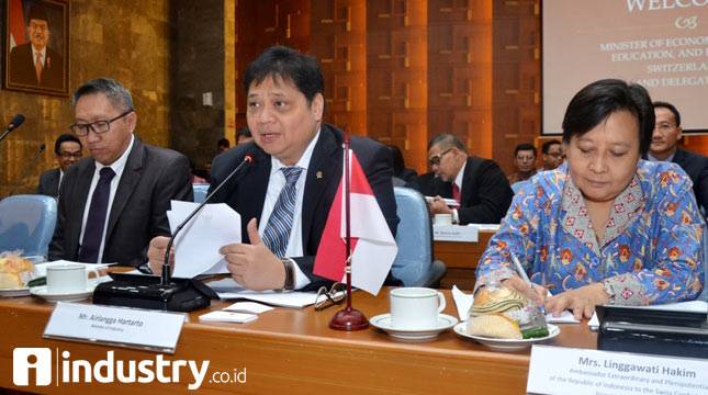 Bahas IE-CEPA, Menperin Minta Swiss Berikan Pengecualian Pengenaan Cukai Tambahan Produk Makanan