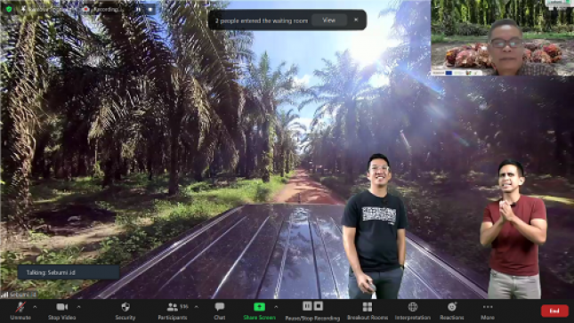 Virtual Tour Menyerukan Pentingnya Bersertifikat, Bagaimana Kelapa Sawit dapat Dikelola dengan Benar