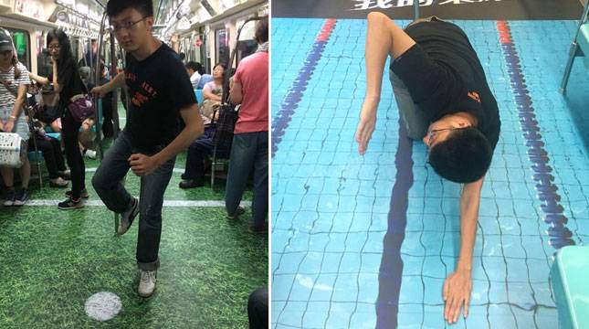 Transportasi di Taiwan Didekorasi Jadi Simulasi Tempat Olahraga