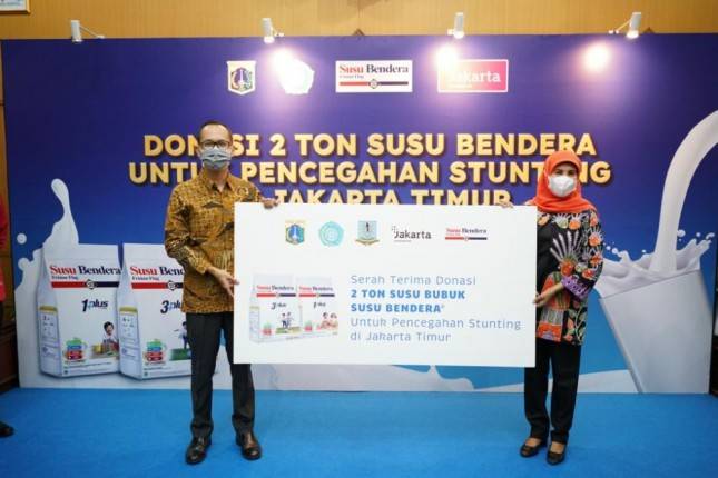 Tekan Angka Stunting di Jakarta Timur Frisian Flag Indonesia Donasikan 2 Ton Susu Bubuk 