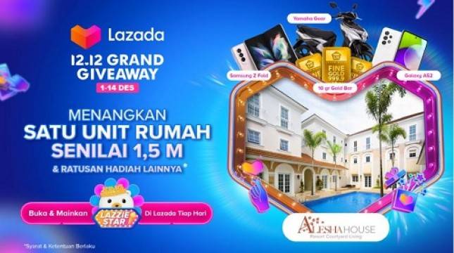 Wow!  Misi Melatih Lazzie Jadi Bintang Dapat Rumah di Lazada 12.12 Grand Giveaway