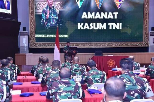 Kasum Letjen TNI Eko Margiyono Pimpin Rapat Konsolidasi Dansatpom TNI 