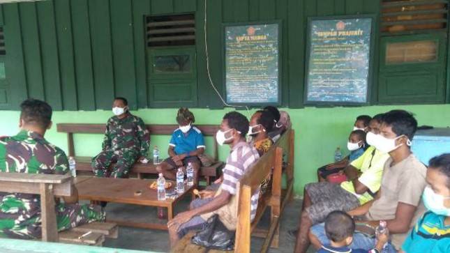 Satgas Pamtas Yonif 126/KC Gelar Rakor dengan Koramil dan Polsek Setempat Jelang Nataru 