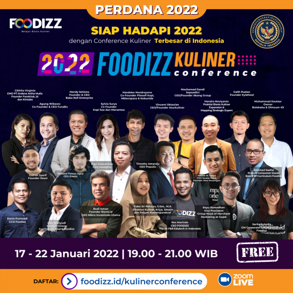Terbesar dan Pertama di 2022, Konferensi Bisnis Kuliner Foodizz 2022, UMKM Kuliner Siap SCALE