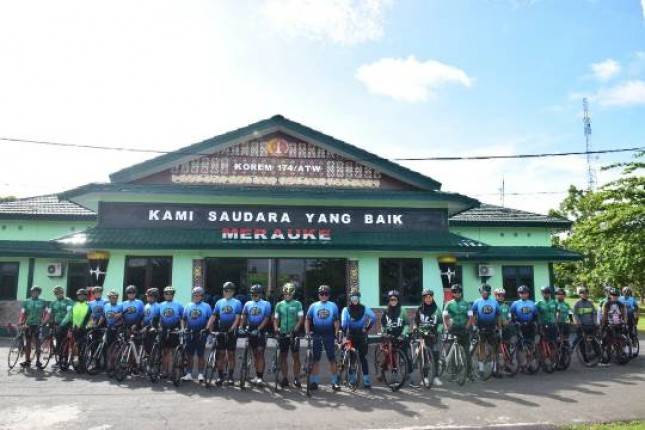Danrem 174 Merauke Brigjen TNI Bangun Nawoko Gelar Farewell Gowes Dandenzipur-11MA 