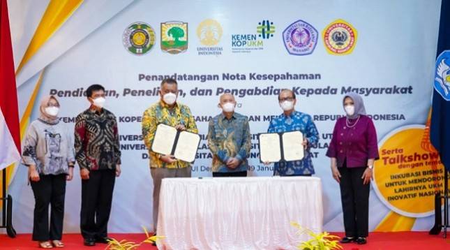 Cetak Enterpreneurship Baru, MenKopUKM Teken Kerja Sama dengan 5 Perguruan Tinggi