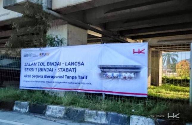 Jalan Tol Binjai-Stabat Sepanjang 11,8 Km Segera Beroperasi Paska Diresmikan Presiden Jokowi