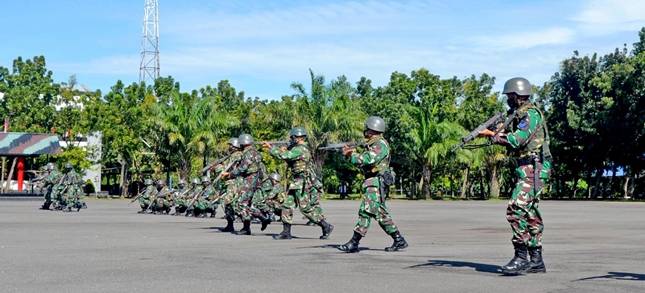 Prajurit Yonif 1 Marinir Sidoarjo Berlatih Serangan