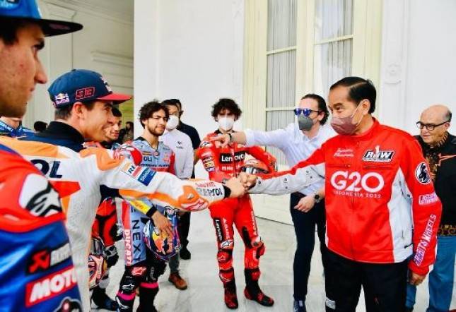 Presiden Jokowi Terima Kunjungan 20 Pembalap MotoGP 2022