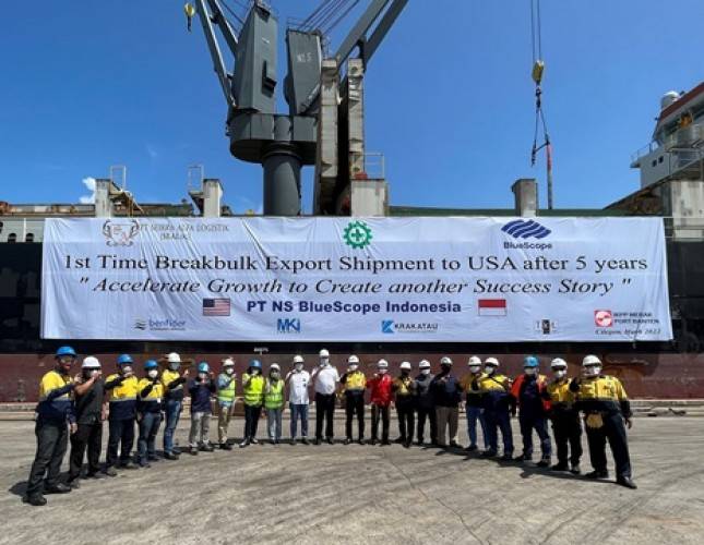 Ekspor Ribuan Ton Baja Lokal ke AS, NS BlueScope Geliatkan Industri Baja Nasional