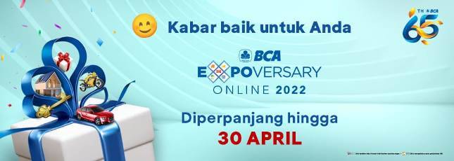 BCA Expoversary Online 2022 Diperpanjang