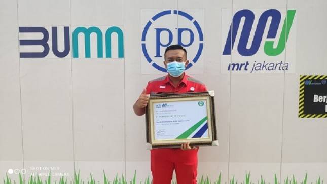 Terkait Proyek MRT! PP Presisi Dapatkan Piagam Penghargaan SHES Implementation