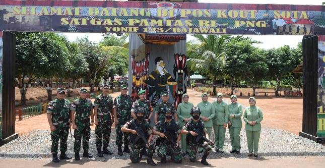 Danrem 174 Merauke Bersama Pangdam XVII Cenderawasih Dampingi KASAD Kunjungi Pos Satgas Pamtas RI-PNG Sota 