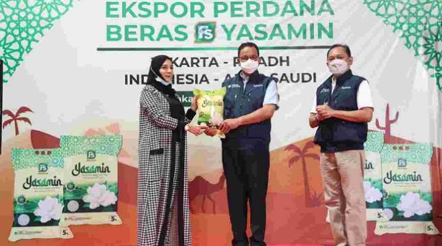 Lepas Ekspor Perdana Beras FS Yasamin ke Riyadh, Gubernur Anies: Ini Penanda Produk Lokal Diterima Pasar Internasional 