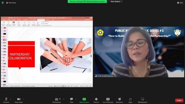 Gelar Public Relations Talk, Lawcus FH Unsri Hadirkan Pakar PR dari LSPR Institut
