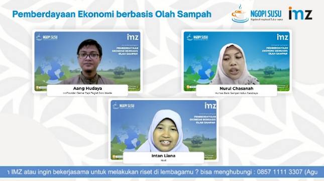 Talkshow NgopiSusu IMZ: Pemberdayaan Ekonomi Berbasis Olah Sampah