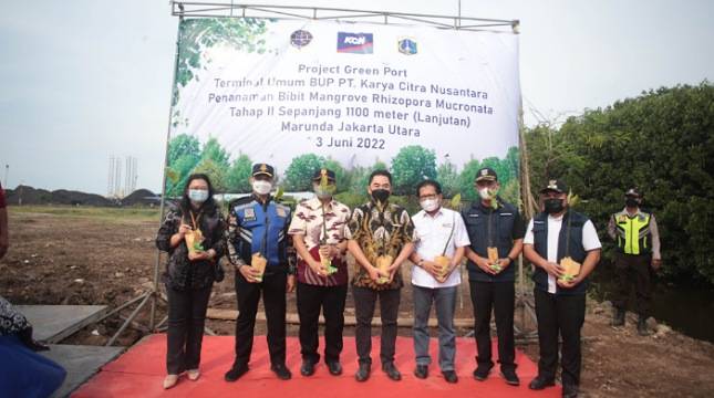 Wujudkan Green Port, Pelabuhan KCN Marunda Gelar Tanam Bibit Mangrove Tahap II Sepanjang 1.1 Km