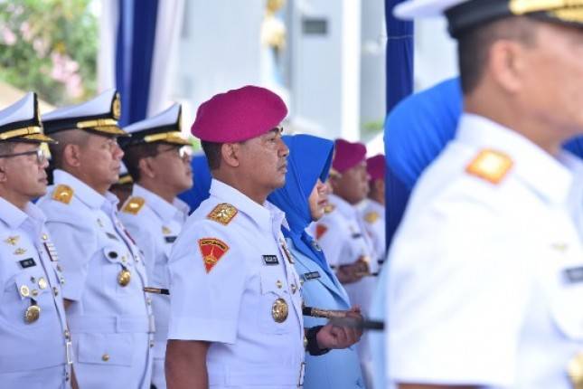 Dankormar Mayor Jenderal TNI (Mar) Widodo Dwi Purwanto Menghadiri Upacara Sertijab Tiga Jabatan Strategis TNI-AL