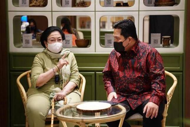 Menteri BUMN Erick Thohir dan Megawati Soekarnoputri Berkunjung ke Gedung Sarinah