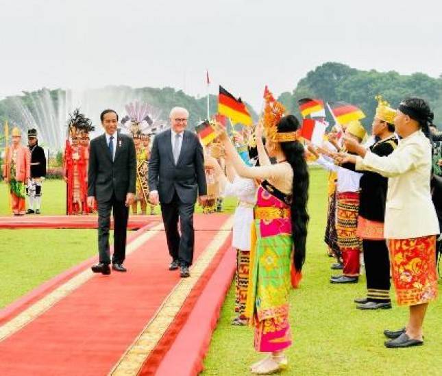 Presiden Jokowi dan Presiden Republik Federal Jerman Frank-Walter Steinmeier Bertemu di Istana Bogor