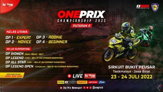 Oneprix Indonesia Motorprix Championship 2022 Putaran 2 &ndash; Sirkuit Bukit Peusar Tasikmalaya