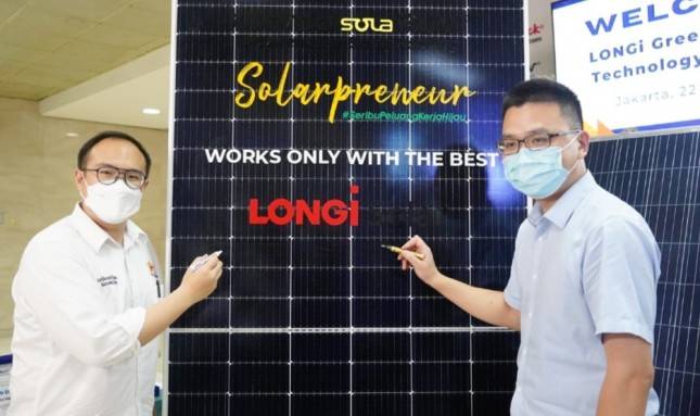 LONGi Gandeng Utomo SolaRUV Garap Potensi Bisnis Energi Hijau di RI