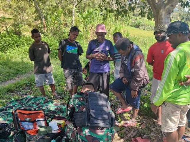 Satgas Pamtas Yonif Raider 142 KJ Bentuk TMC di Pedalaman Papua