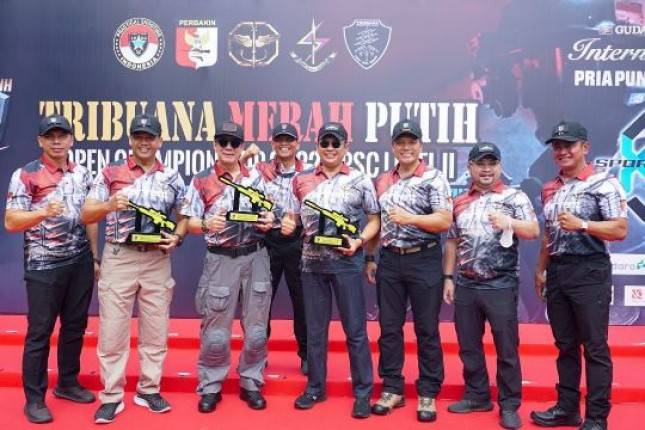 Ketua MPR RI Bersama Dankoopsus TNI, Wadankormar, Wakadensus 88 Polri dan Kaskoopsud 1 Raih Juara II Kejuaraan Menembak Tribuana Merah Putih Open Championship 2022